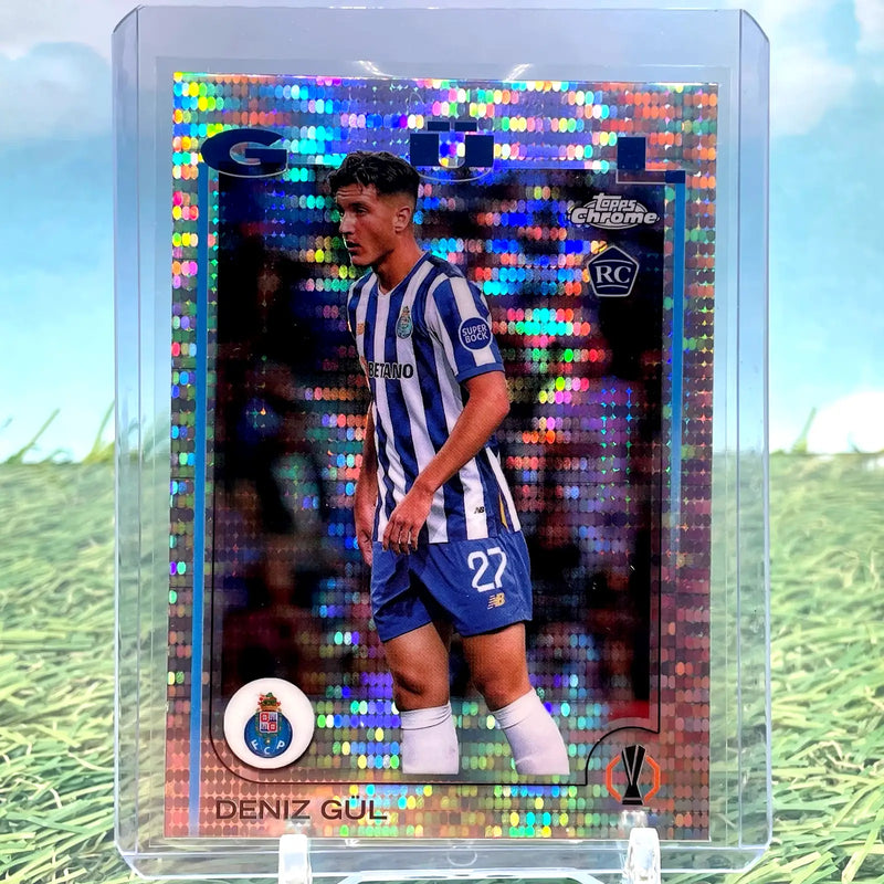 Deniz Gul soccer card from Topps Chrome UEFA Pulsar Refractor 2024-25 FC Porto