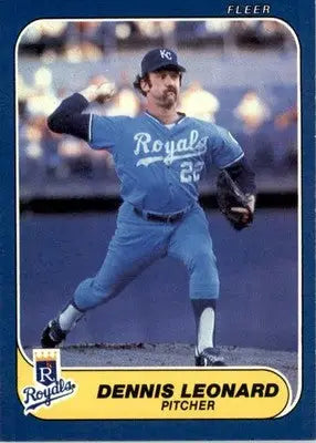 Dennis Leonard - 1986 Fleer Update - #U-67 - Baseball - Baseball Card Single