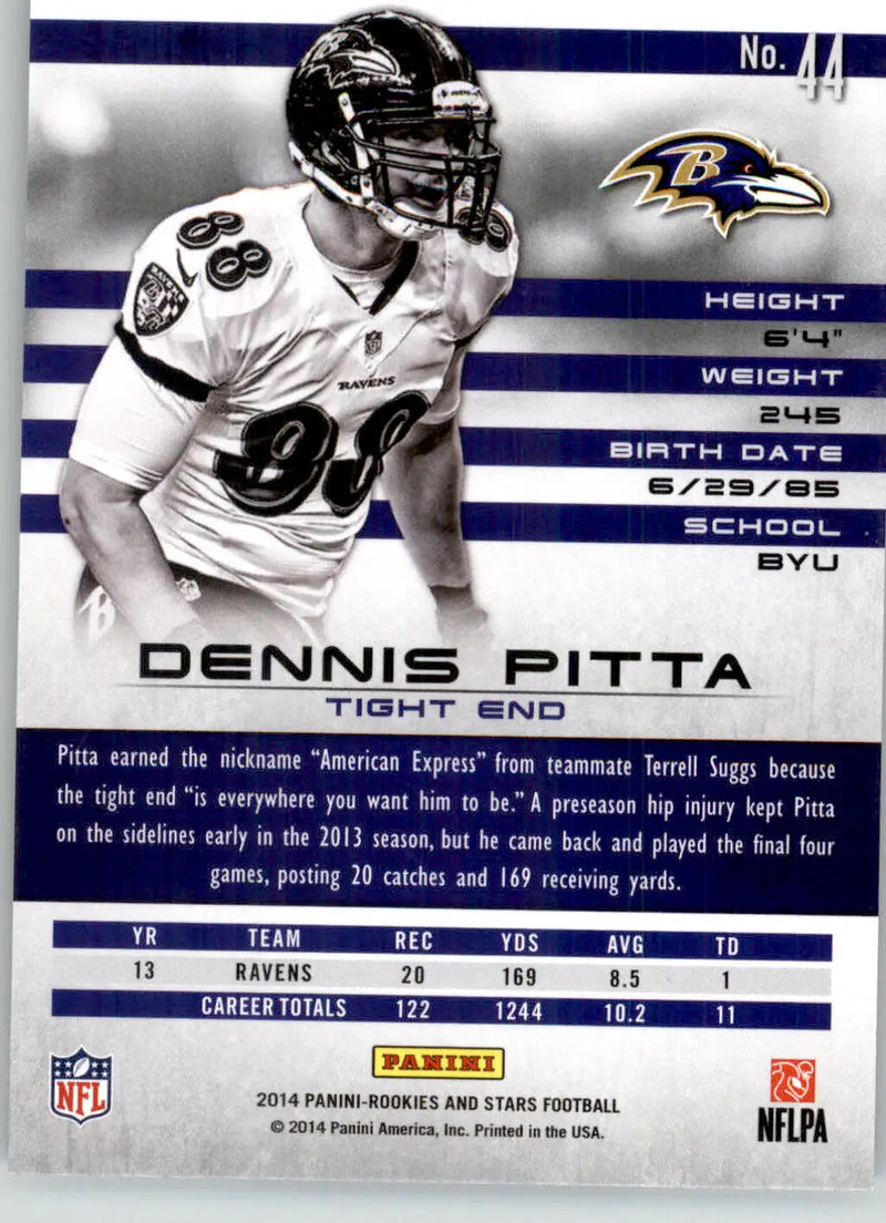 Dennis Pitta - 2014 Panini Rookies & Stars - #44 - Football - Football Card Single