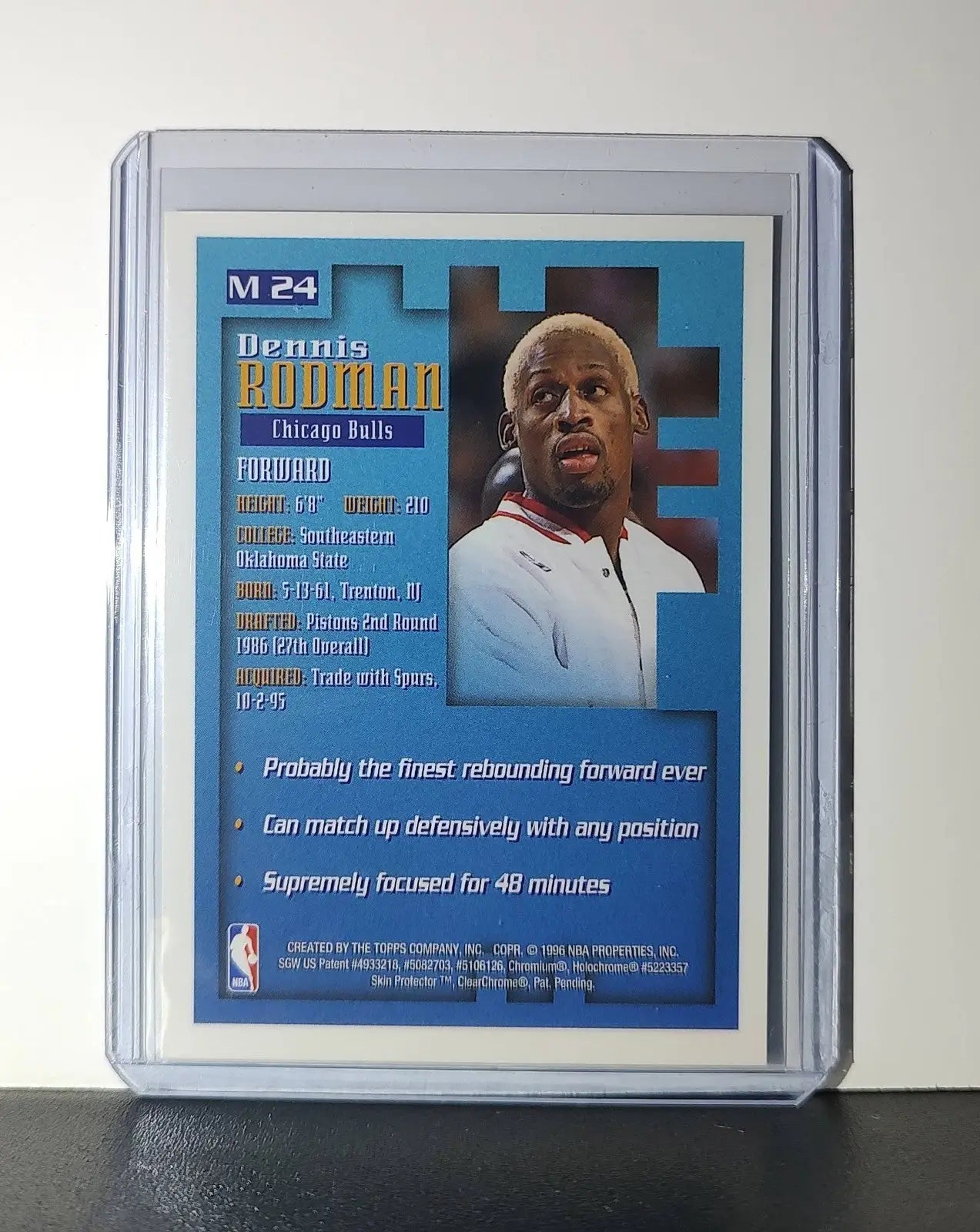 Dennis Rodman 1995-96 Topps Finest NBA #M24 Mysterly Bulls - Basketball Card Single