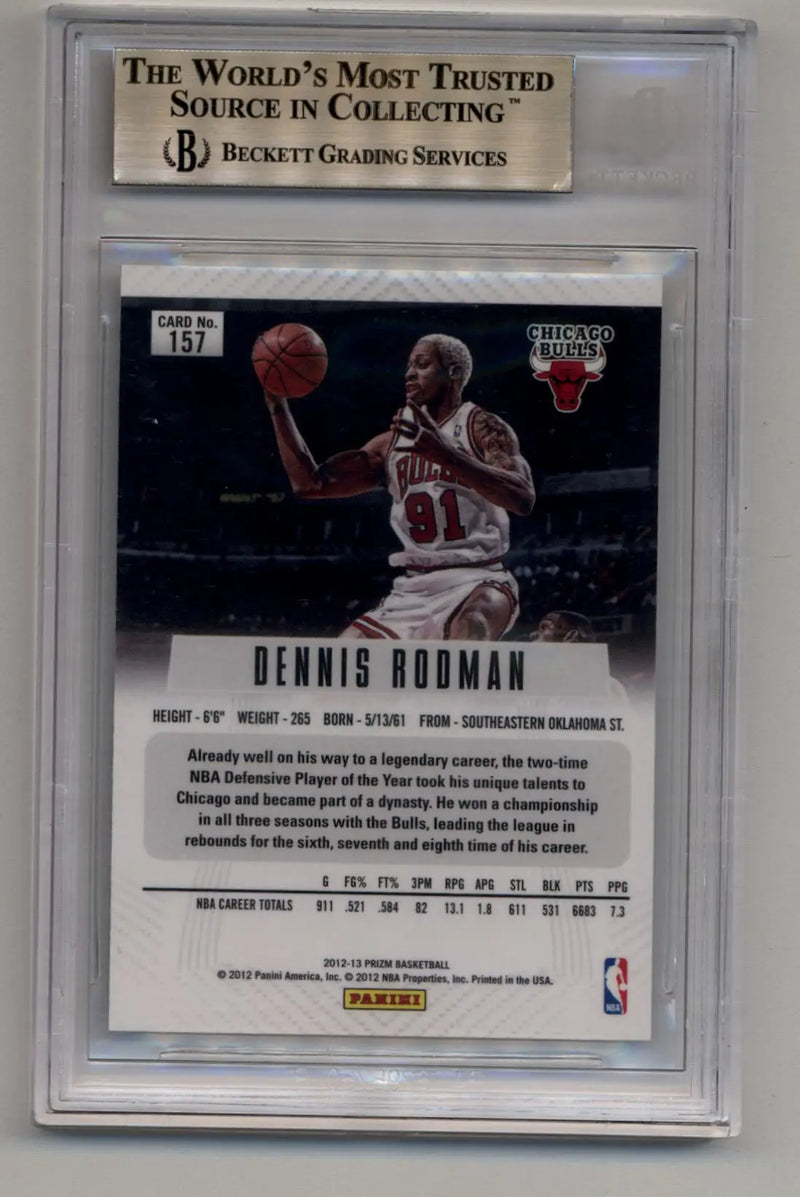 Dennis Rodman 2012-13 Prizm Prizms #157 BGS 10 Pristine - Basketball Card Single