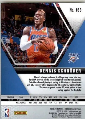 Dennis Schroder - 2019-20 Panini Mosaic - #163 - Basketball - Basketball Card Single