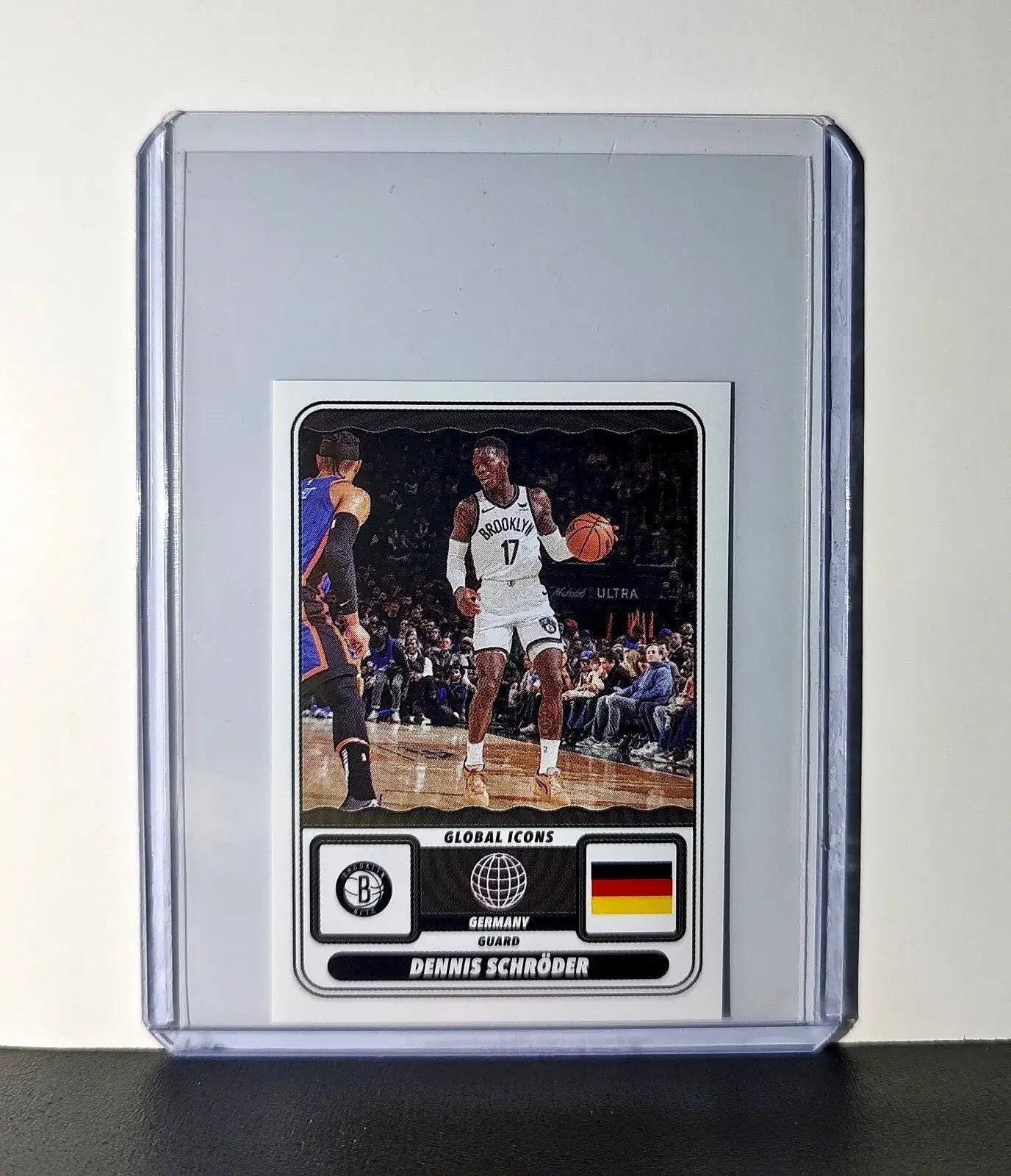 Dennis Schröder Global Icons 2024-25 Panini NBA #67 Sticker Card Brooklyn Nets
