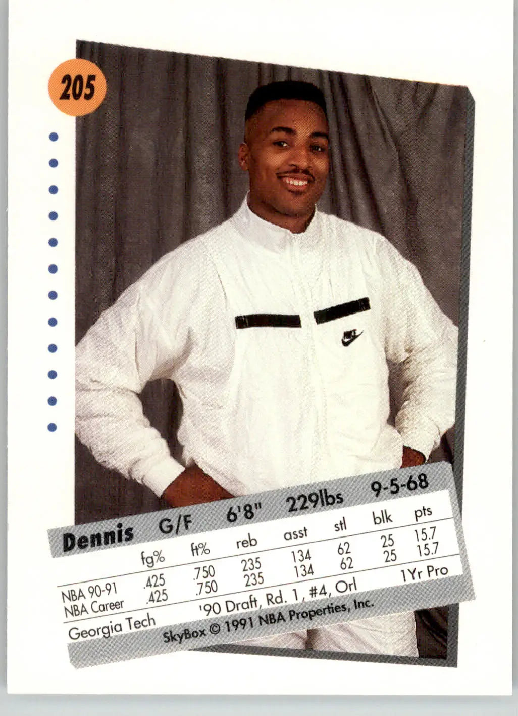 Dennis Scott - 1991-92 SkyBox - #205 - Prototypes Basketball - Basketball Card Single