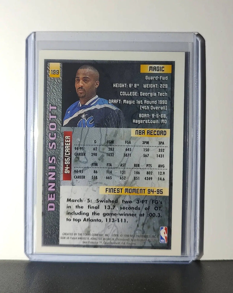 Dennis Scott 1995-96 Topps Finest NBA #199 Card Orlando Magic