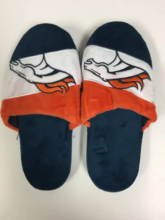 Denver Broncos Mens Colorblock Slide Slippers - Apparel