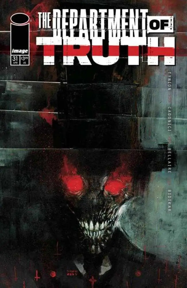 Comic book cover featuring haunted hacker with red-eyed figure in top hat by Martin Simmonds