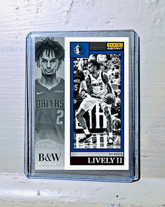 Dereck Lively II 2023-24 Panini NBA #10 Black and White Rookies Card 1/326 - Basketball Card Single