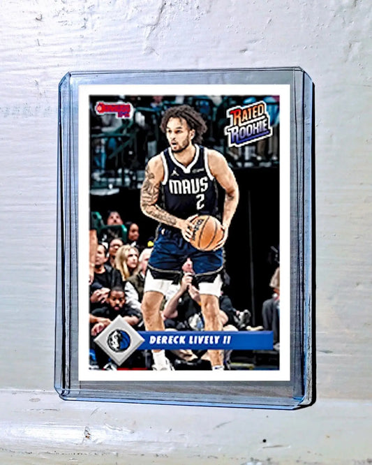Dereck Lively II 2023-24 Panini NBA #12 Rated Rookie Retro Card 1/715 - Basketball Card Single
