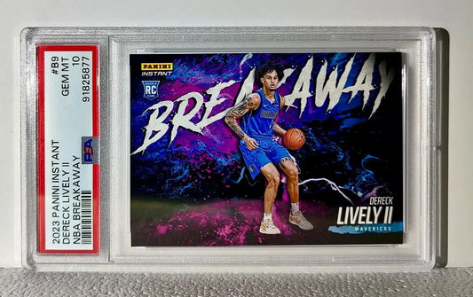 Dereck Lively II 2023-24 Panini NBA Breakaway 9 Rookie Card 1 of 4085 PSA 10 Gem - Basketball Card Single