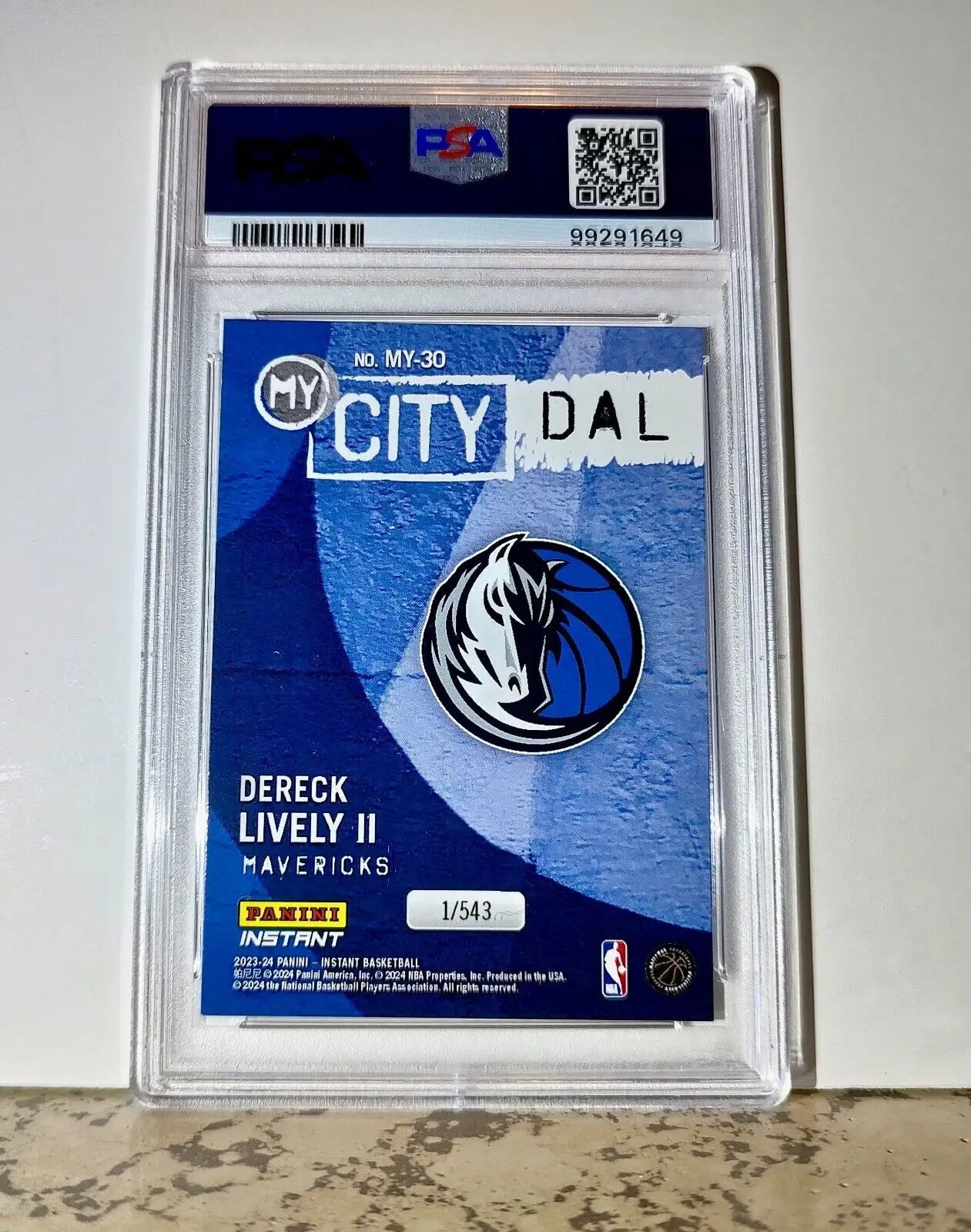 Dereck Lively II 2023 Panini MyCity Rookie NBA #MY-30 Basketball Card PSA 10 Gem - Basketball Card Single