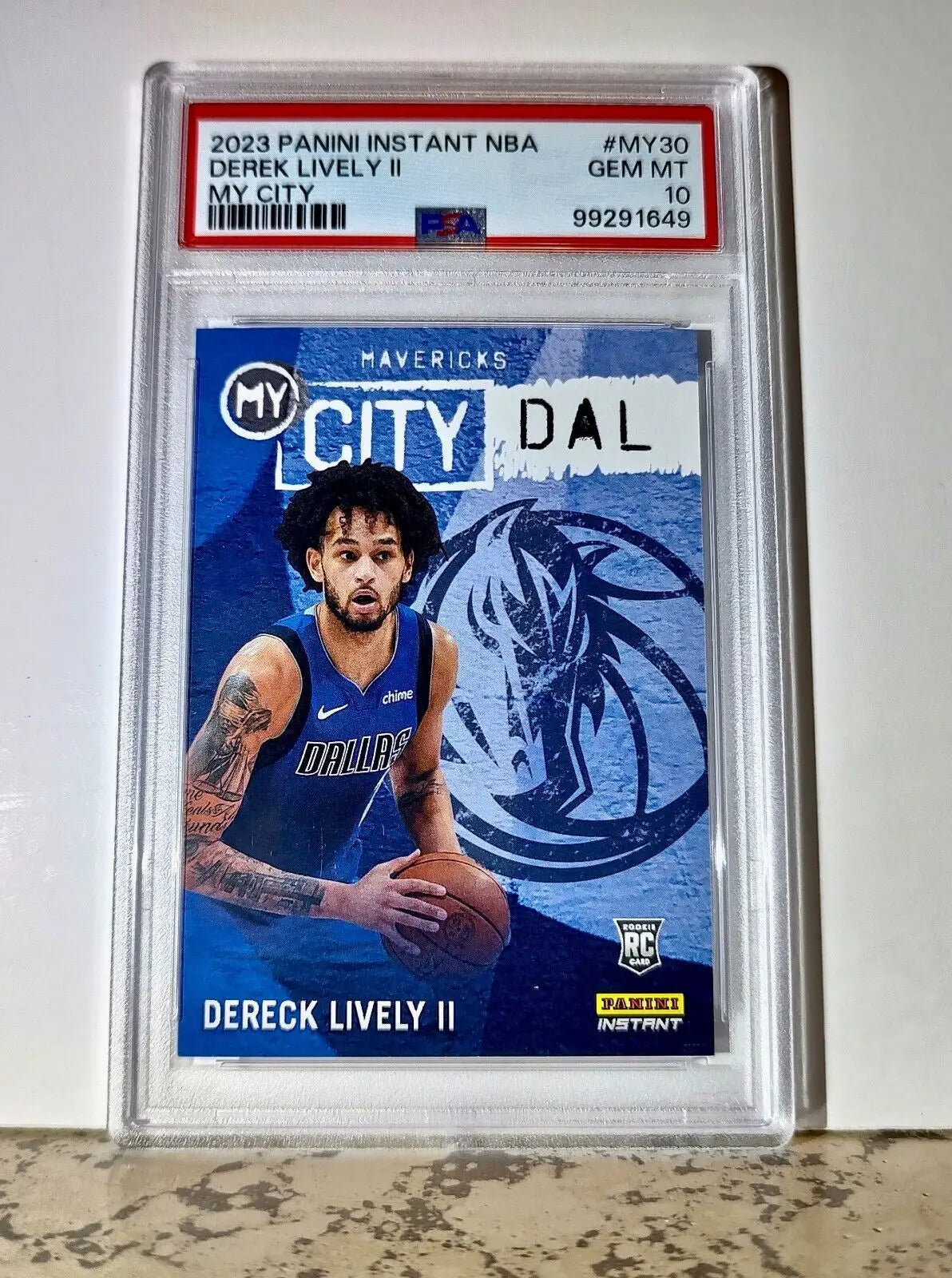 Dereck Lively II 2023 Panini MyCity Rookie NBA #MY-30 Basketball Card PSA 10 Gem - Basketball Card Single