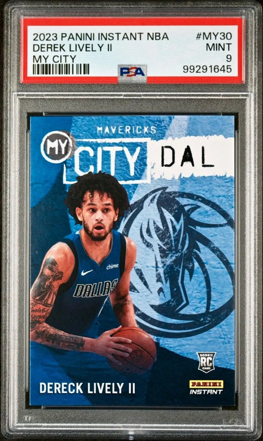 Dereck Lively II 2023 Panini MyCity Rookie NBA #MY-30 Basketball Card PSA 9 Mint - Basketball Card Single