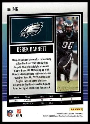 Derek Barnett 2022 Score #246 Philadelphia Eagles - Football Card Single