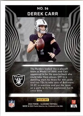 Derek Carr - 2022 Panini Illusions - #56 - Retail Football - Football Card Single