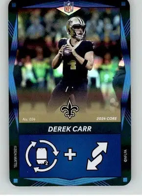 Derek Carr - 2024 UNO Elite Core Edition - Blue Foil - #034 - Football - Football Card Single