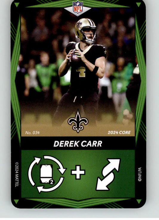 Derek Carr - 2024 UNO Elite Core Edition - Green - #034 - Football - Football Card Single