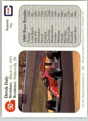 Derek Daly - 1991 All World - #50 - Racing - Racing Card Single