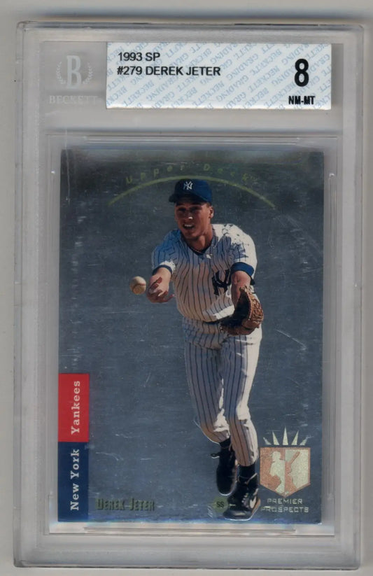 Derek Jeter 1993 SP Foil Rookie #279 BGS 8 Near Mint Mint - Baseball Card Single