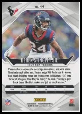 Derek Stingley Jr. 2024 Panini Phoenix #44 Houston Texans