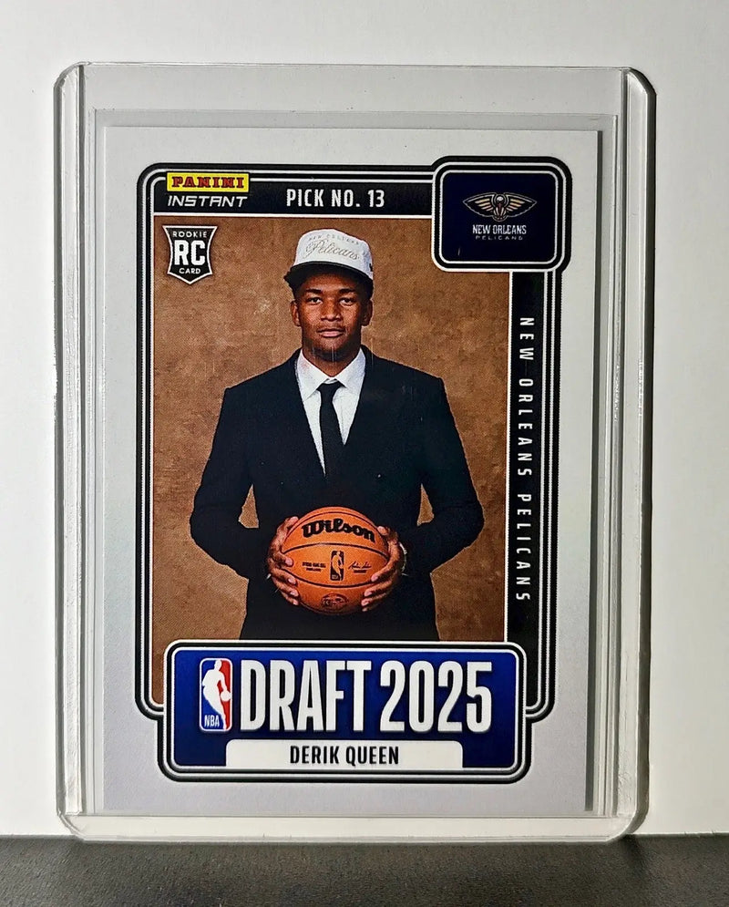Derik Queen Rookie 2025-26 Panini NBA #13 Draft Night Card New Orleans Pelicans