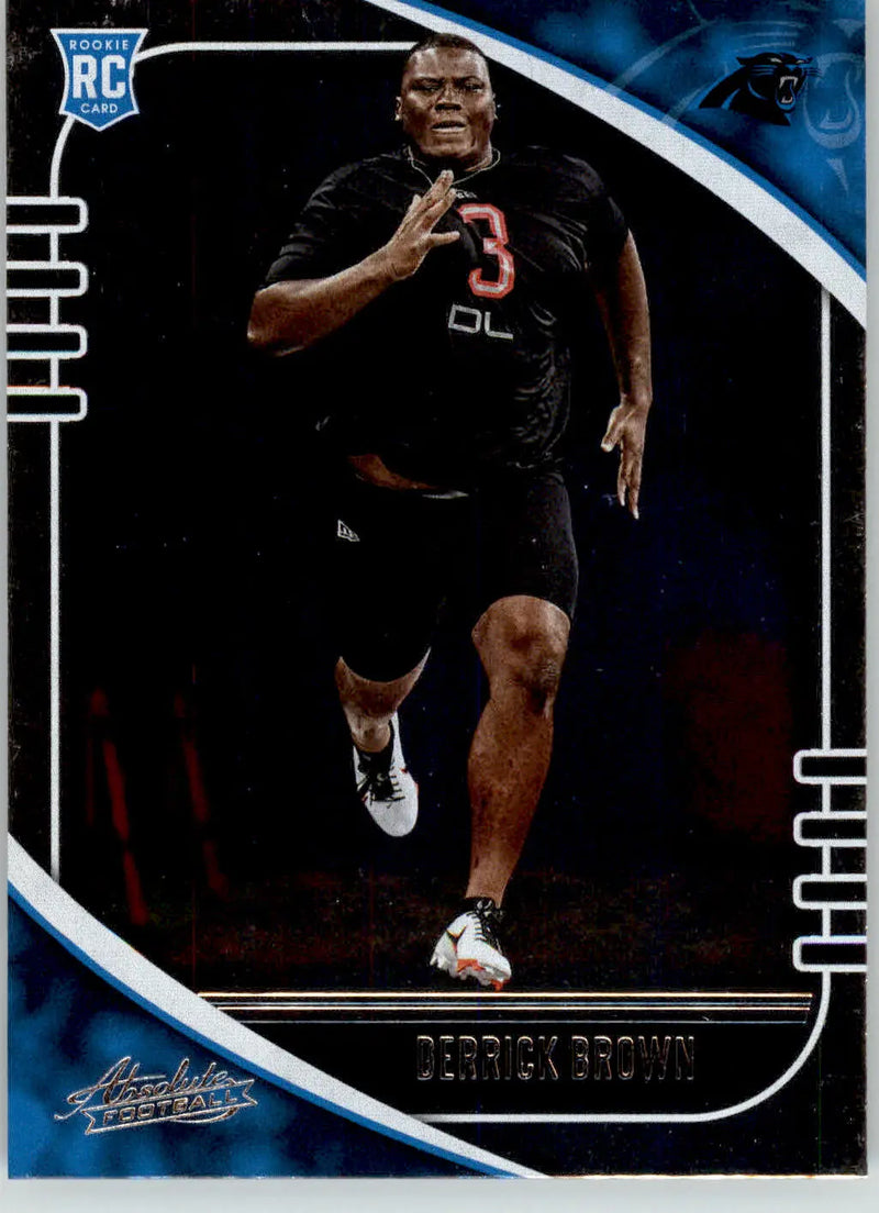 Derrick Brown - 2020 Panini Absolute - #130 - RC Retail Football - Football Card Single