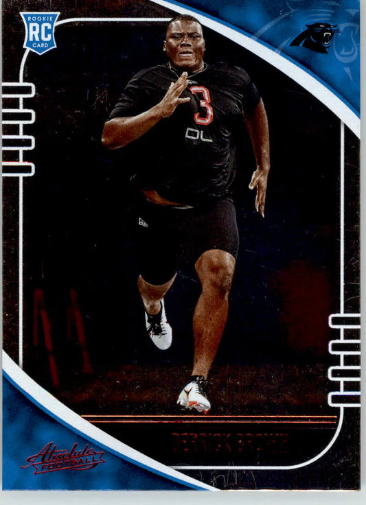 Derrick Brown - 2020 Panini Absolute - #130 - Red RC Football - Football Card Single
