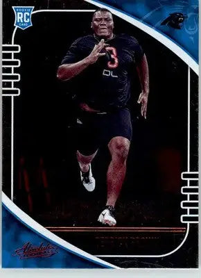 Derrick Brown - 2020 Panini Absolute - #130 - Red Rookie Football - Football Card Single