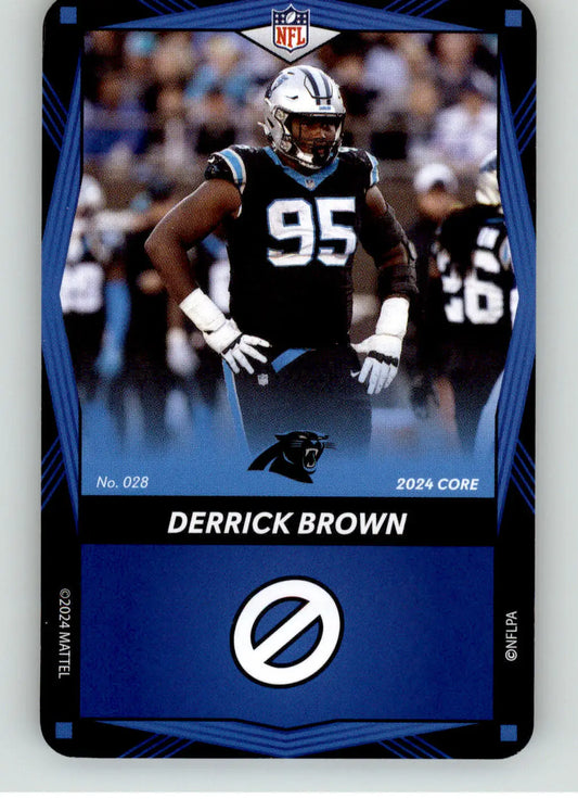 Derrick Brown - 2024 UNO Elite Core Edition - Blue - #028 - Football - Football Card Single