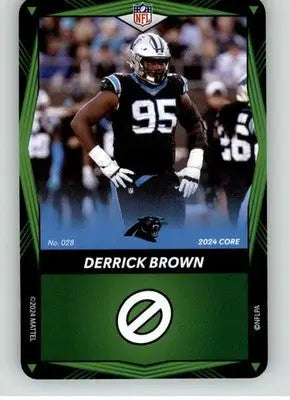 Derrick Brown - 2024 UNO Elite Core Edition - Green - #028 - Football - Football Card Single