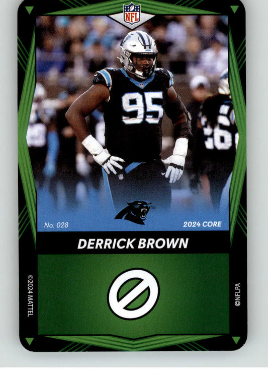 Derrick Brown - 2024 UNO Elite Core Edition - Green - #028 - Football - Football Card Single