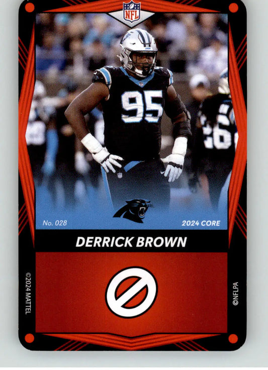Derrick Brown - 2024 UNO Elite Core Edition - Red - #028 - Football - Football Card Single