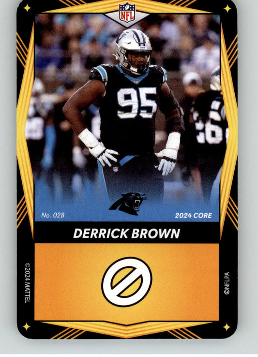 Derrick Brown - 2024 UNO Elite Core Edition - Yellow - #028 - Football - Football Card Single