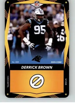 Derrick Brown - 2024 UNO Elite Core Edition - Yellow - #028 - Football - Football Card Single