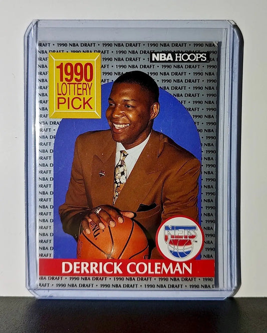 Derrick Coleman 1990 NBA Hoops Draft NBA #390 Card New Jersey Nets - Basketball Card Single