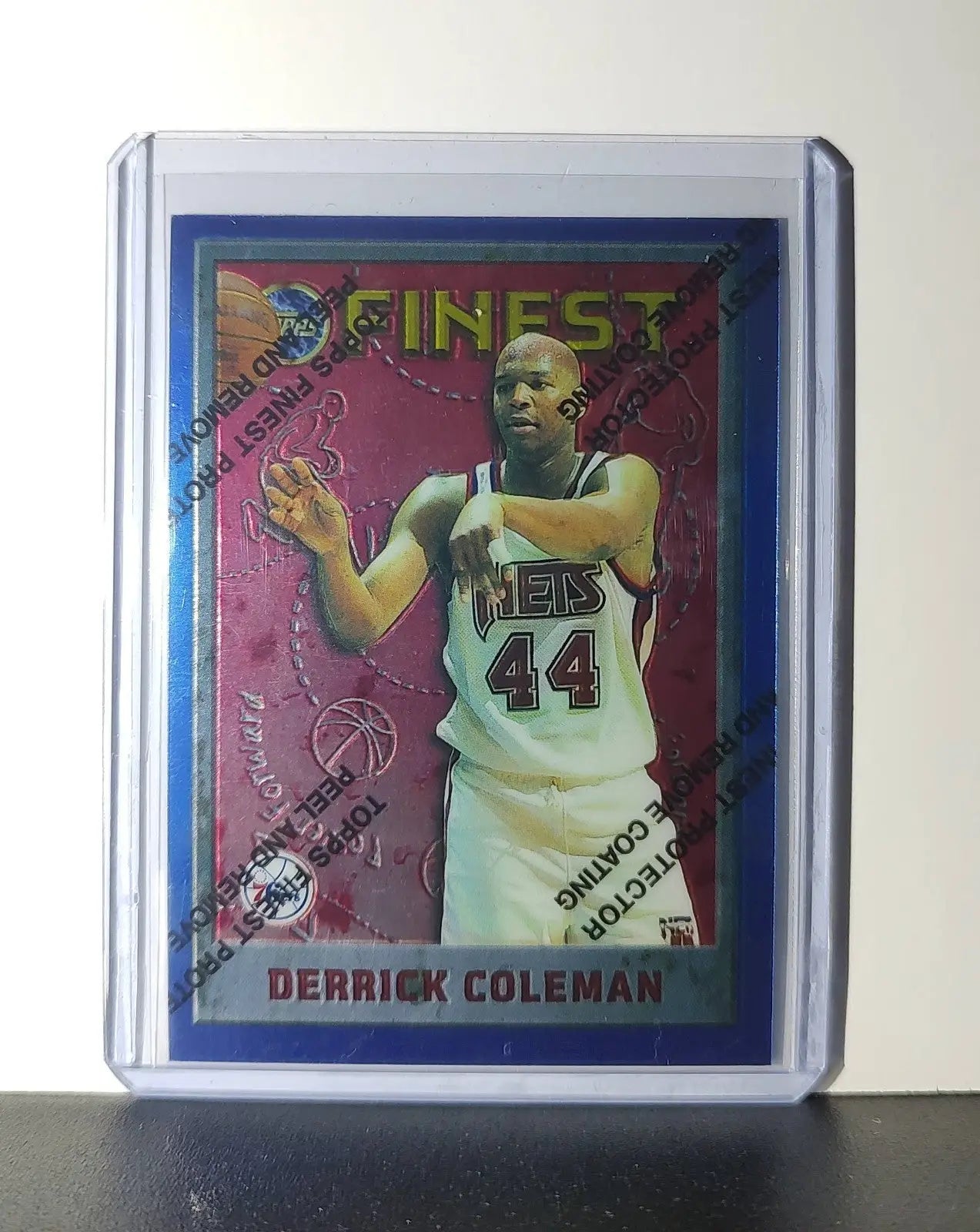 Derrick Coleman 1995-96 Topps Finest NBA #240 Card 76ers - Basketball Card Single