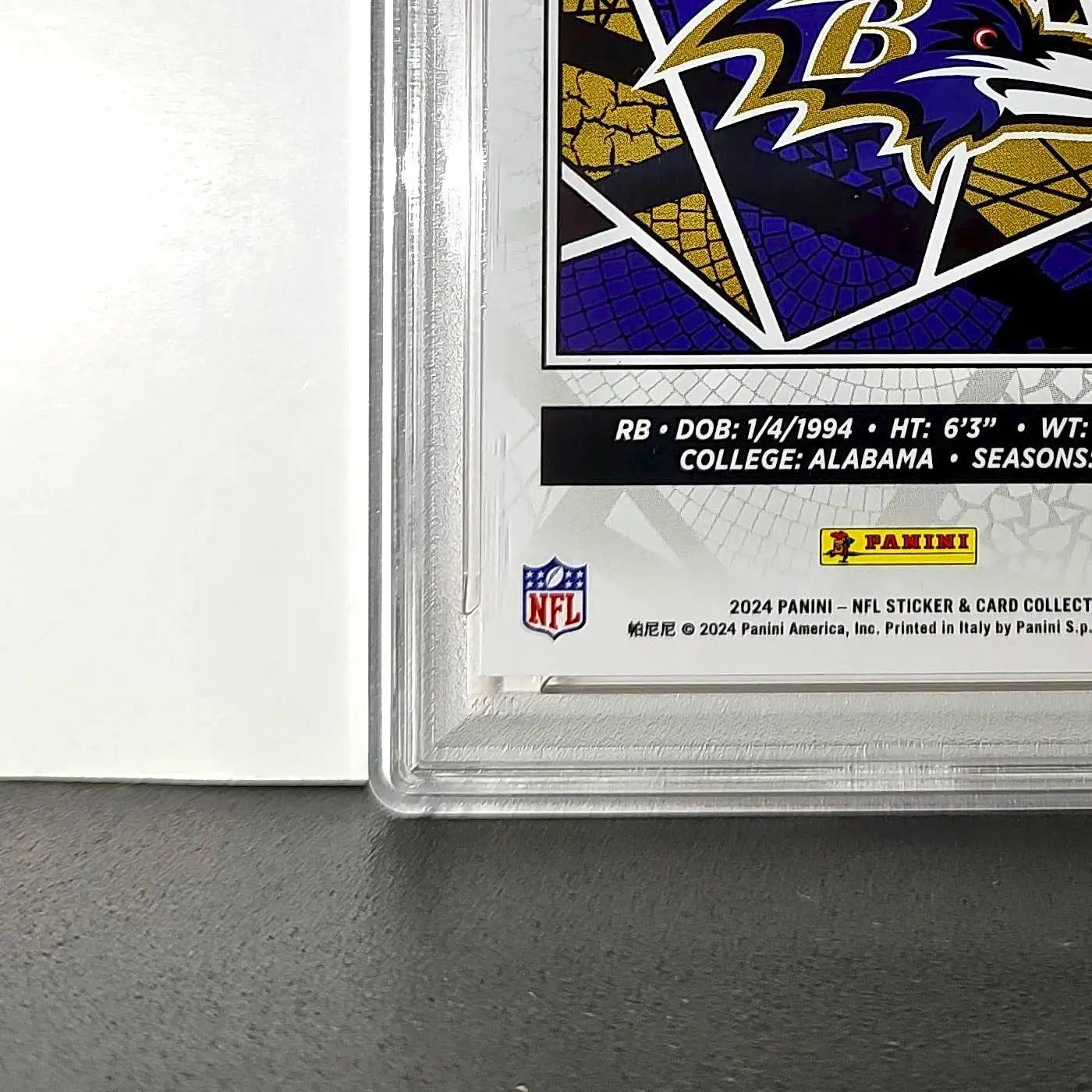 Derrick Henry 2024 Panini Sticker Collection 001/049 #63 Bronze Foil PSA 9 Mint
