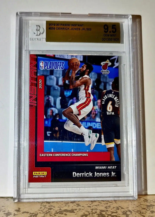Derrick Jones Jr 2019-20 Panini NBA #258 Basketball 1 of 303 BGS 9.5 Gem Heat - Basketball Card Single