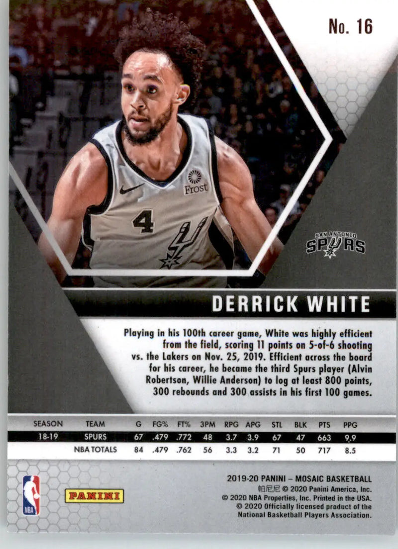 Derrick White - 2019-20 Panini Mosaic - #16 - Basketball - Basketball Card Single