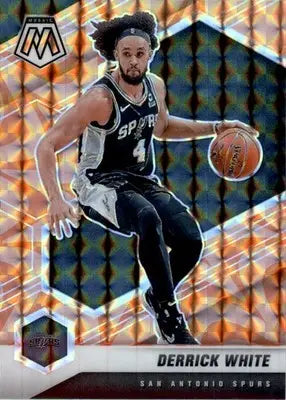 Derrick White - 2020-21 Panini Mosaic - #63 - Mosaic Reactive Orange Basketball - Basketball Card Single