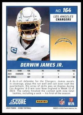 Derwin James Jr. 2024 Score #164 Los Angeles Chargers - Football Card Single