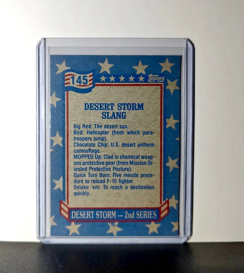 Desert Storm Slang 1991 Topps Desert Storm #145 Card
