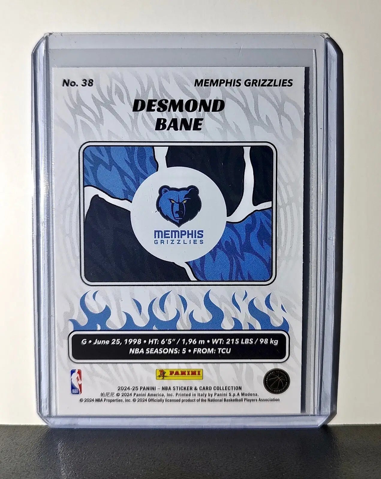 Desmond Bane 2024-25 Panini NBA #38 Foil Sticker Card Memphis Grizzlies - Basketball Card Single