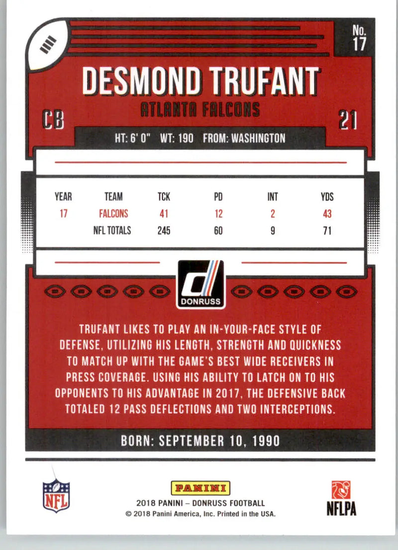 Desmond Trufant - 2018 Donruss - #17 - Football