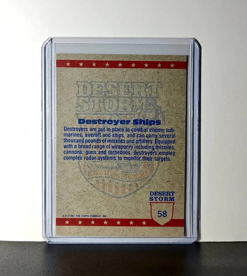 Destroyers 1991 Topps Desert Storm #58 Card