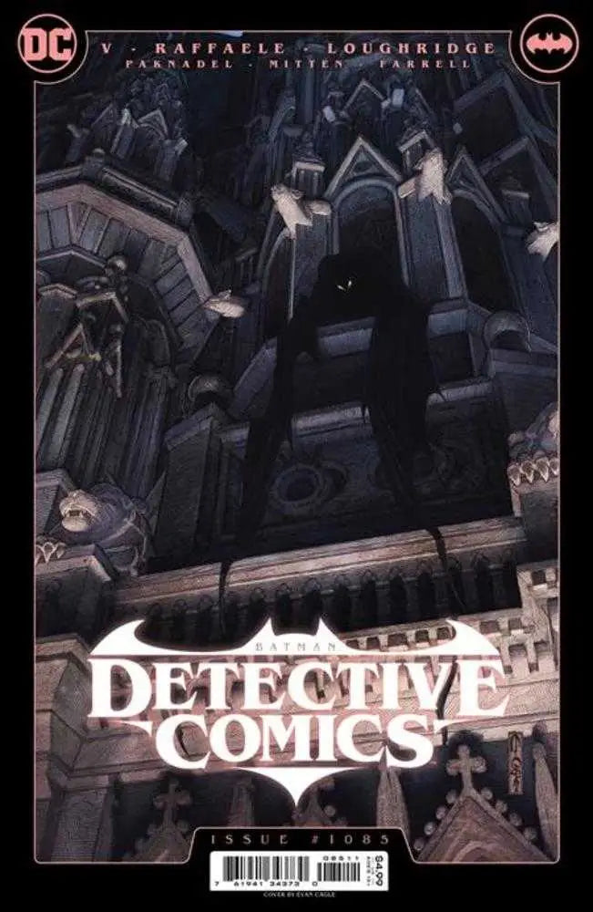 Detective Comics #1085 Cover A by Evan Cagle with Gothic cathedral art, perfect for trading cards