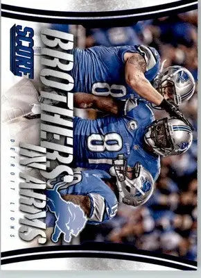 Detroit Lions - 2014 Score - #BA-11 - Brothers in Arms Blue Football - Football Card Single