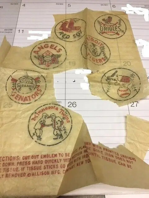 Vintage Detroit Tigers 1960s Iron-On Transfer by Allison MFG Company for collectors