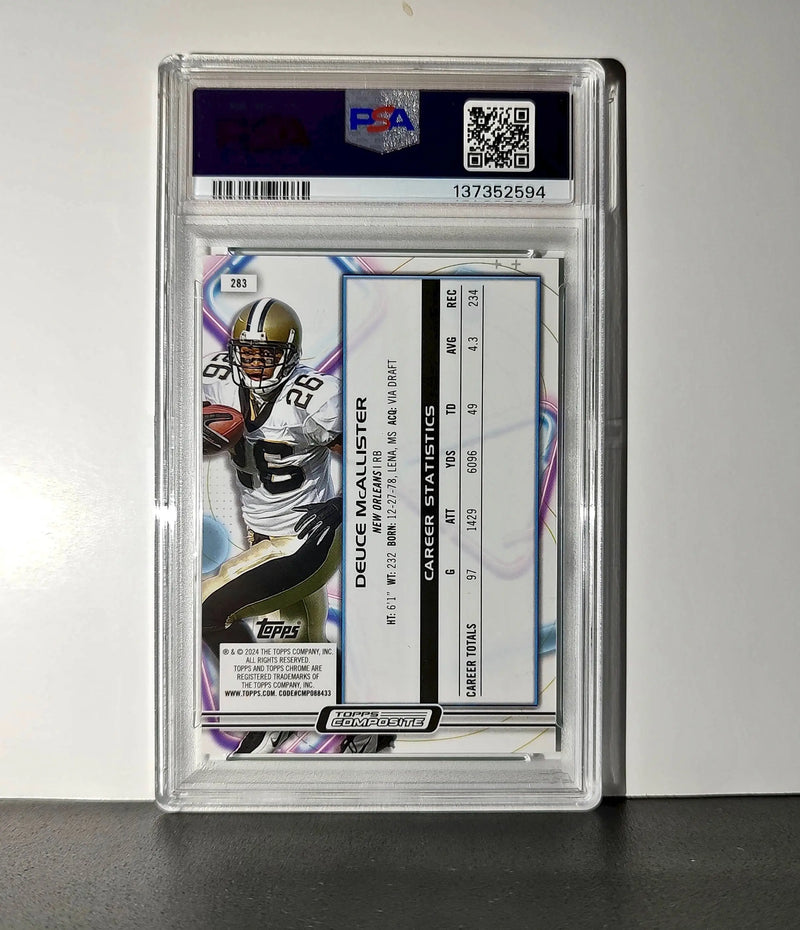 Deuce McAllister 2023 Topps Chrome Cosmic 69/75 #283 Green Space Dust PSA 10 Gem