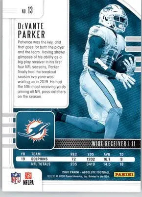 DeVante Parker - 2020 Panini Absolute - #13 - Retail Football - Football Card Single